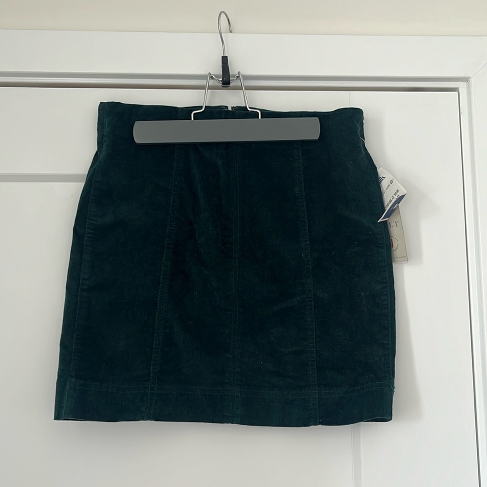 Jolt skirt, women, girls, green, blue, corduroy, new with tags, mini skirt, 25